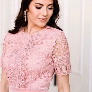 Rachel Parcell Lace Dress in Pink Bride
